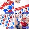 3-Pack 4th of July Star Tinsel Foil Fringe Curtains, Red White & Blue Patriotic Streamers, Photo Booth Backdrop and Party Decor for Independence Day, Memorial Day, Labor Day, and Veterans Day